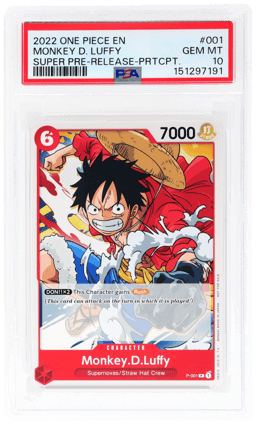 2022 One Piece Promo Super Pre Release Participation Monkey D. Luffy #P001 PSA 10