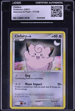 2007 Pokemon Diamond & Pearl Clefairy #77 CGC AUTH
