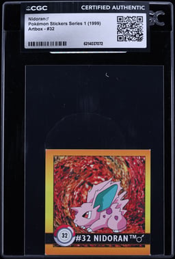 1999 Pokemon Stickers Series 1 Artbox Nidoran♂ #32 CGC AUTH
