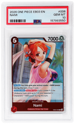 2026 One Piece Extra Booster Heroines Edition Nami #EB03006 PSA 10