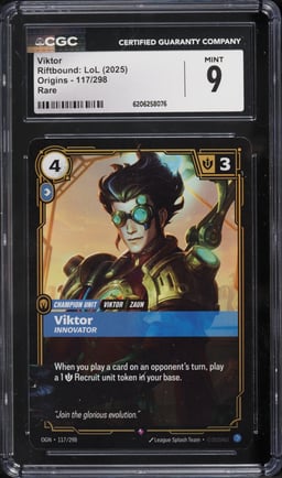 2025 Riftbound League Of Legends LoL Origins Viktor #117 CGC 9 MINT