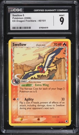 2006 Pokemon EX Dragon Frontiers Swellow #40 CGC 9 MINT