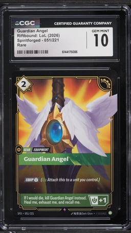 2026 Riftbound League Of Legends LoL Spiritforged Guardian Angel #51 CGC 10 GEM MINT