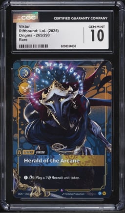 2025 Riftbound League Of Legends LoL Origins Viktor #265 CGC 10 GEM MINT