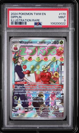 2024 POKEMON TWM EN-TWILIGHT MASQUERADE ILLUSTRATION RARE #170 DIPPLIN PSA 9