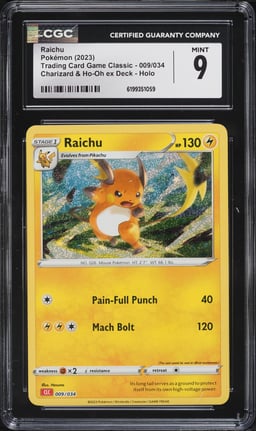 2023 Pokemon Japanese SV TCG Classic Charizard & Ho-Oh Ex Deck Holo Raichu #9 CGC 9 MINT