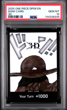 2025 ONE PIECE DOUBLE PACK VOLUME 8 DON!! CARD 3D PSA 10