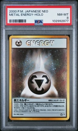 2000 POKEMON JPN NEO METAL ENERGY-HOLO PSA 8