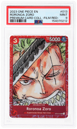 2022 One Piece Promo Premium Card Collection Film Red Roronoa Zoro #ST01013 PSA 9