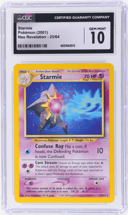 2001 Pokemon Neo Revelation Starmie #25 CGC 10