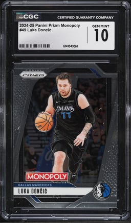 2024 Panini Prizm Monopoly Luka Doncic #49 CGC 10 GEM MINT