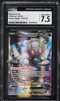 2016 Pokemon XY Steam Siege Full Art Magearna EX #110 CGC 7.5 NRMT+