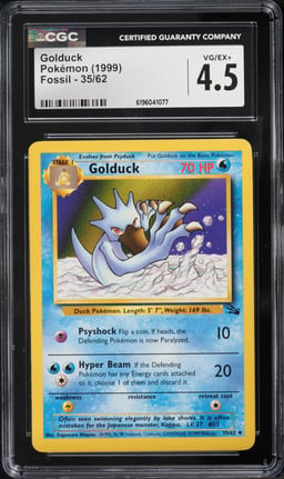 1999 Pokemon Fossil Golduck #35 CGC 4.5 VGEX+