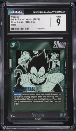2024 Dragon Ball Super Fusion World Ultra Limit Vegeta #FB04-069 CGC 9 MINT