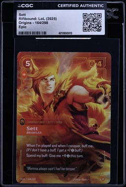 2025 Riftbound League Of Legends LoL Origins Sett #164 CGC AUTH