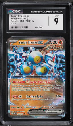 2023 Pokemon Scarlet & Violet Paradox Rift Holo Sandy Shocks ex #108 CGC 9 MINT