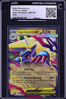2025 Pokemon Mega Evolution Holo Mega Manectric ex #50 CGC AUTH