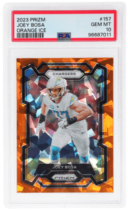 2023 Panini Prizm Orange Ice Joey Bosa #157 PSA 10