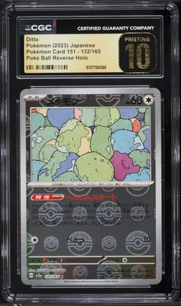 2023 Pokemon Japanese Scarlet & Violet 151 Poke Ball Reverse Holo Ditto #132 CGC 10 PRISTINE