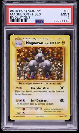 2016 Pokemon XY Evolutions Holo Magneton #38 PSA 9 MINT