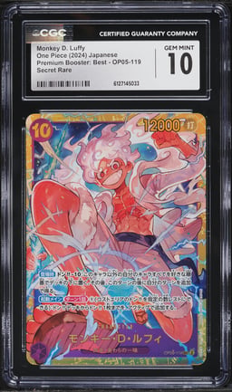 2024 One Piece Japanese Premium Booster Best SEC Monkey D. Luffy #OP05-119 CGC 10 GEM MINT