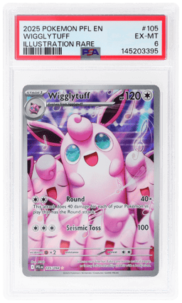 2025 Pokemon Scarlet and Violet Phantasmal Flames Illustration Rare Wigglytuff #105 PSA 6