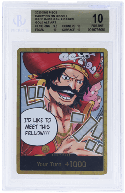 2025 One Piece Carrying On His Will Gold Alternate Art Don!! Card BGS 10
