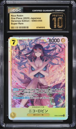 2025 One Piece Japanese Heroines Edition SR Nico Robin #EB03-055 CGC 10 PRISTINE