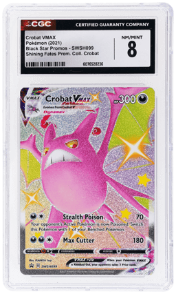 2021 Pokemon Sword and Shield Black Shining Fates Premium Collection Promo Crobat Vmax #SWSH099 CGC 8