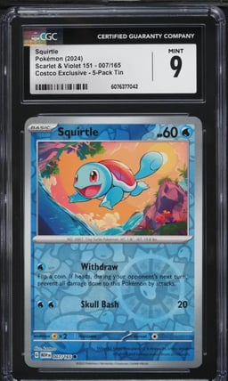2023 Pokemon Scarlet & Violet 151 Costco Exclusive Squirtle #7 CGC 9 MINT