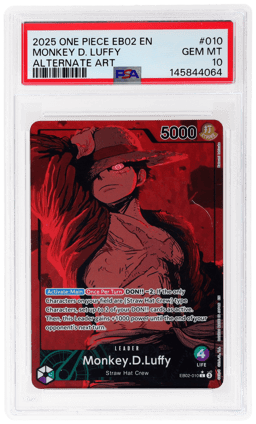 2025 One Piece Anime 25th Collection Leader Alternate Art Monkey D. Luffy #EB02010 PSA 10