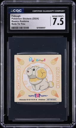 2024 Pokemon Japanese Stickers Baskin Robins Nuts To You Fidough CGC 7.5 NRMT+