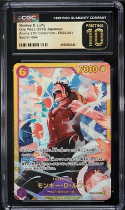 2025 One Piece Japanese Anime 25th Collection SEC Monkey D. Luffy-061 #EB02 CGC 10 PRISTINE