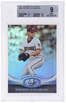 2011 Bowman Platinum Stephen Strasburg #68 BGS 9
