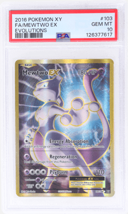 2016 Pokemon XY Evolutions Ultra Rare Mewtwo Ex #103 PSA 10
