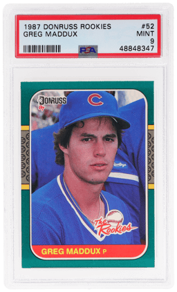 1987 Donruss the Rookies Greg Maddux #52 PSA 9