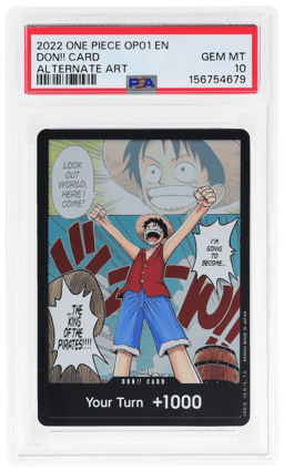 2022 One Piece Romance Dawn Alternate Art Don Card PSA 10