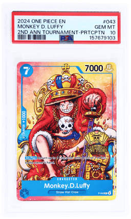 2024 One Piece Tournament Promo 2nd Anniversary Participant Monkey D. Luffy #P043 PSA 10