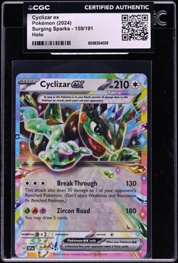 2024 Pokemon Scarlet & Violet Surging Sparks Holo Cyclizar ex #159 CGC AUTH