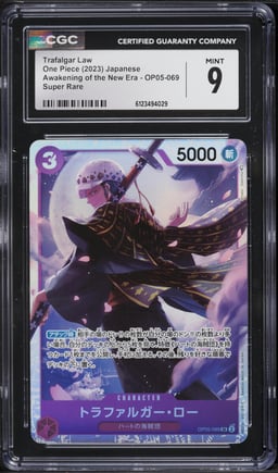 2023 One Piece Japanese The New Era Alt Art Foil Trafalgar Law #OP05-069 CGC 9 MINT