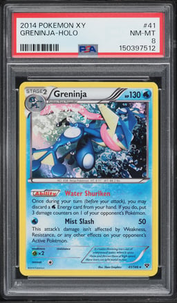 2014 Pokemon XY Holo Greninja #41 PSA 8 NM-MT