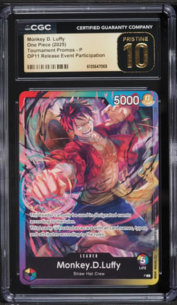 2025 One Piece Promo Tournament Release Event Participation Monkey D. Luffy #P CGC 10 PRISTINE