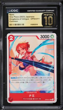 2023 One Piece Japanese Kingdoms Of Intrigue Nami #OP04-011 CGC 10 PRISTINE