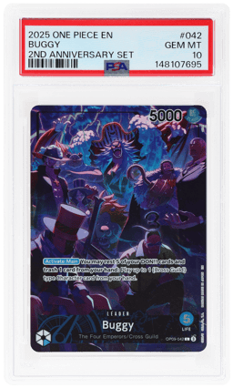 2025 One Piece 2nd Anniversary Set Buggy #OP09-042 PSA 10