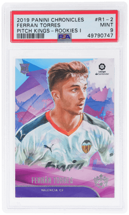2019 Panini Chronicles Pitch Kings Rookie I Ferran Torres #R1-2 PSA 9