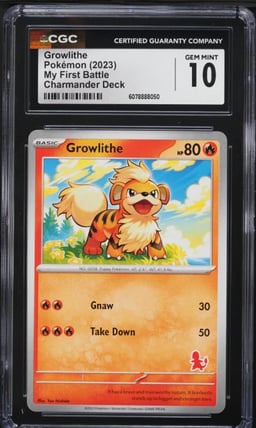 2023 Pokemon SV My First Battle Charmander Deck Growlithe CGC 10 GEM MINT