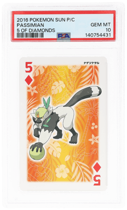 2016 Pokemon Sun Playing Cards 5 of Diamonds Passimian PSA 10