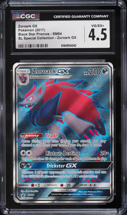 2017 Pokemon Sun & Moon Promo Shining Legends Special Full Art Zoroark GX #SM84 CGC 4.5 VGEX+