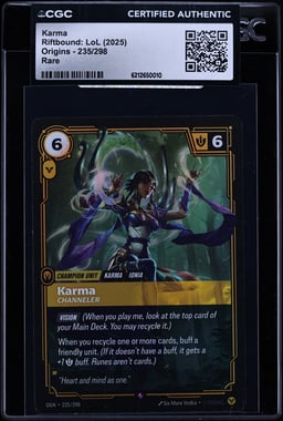 2025 Riftbound League Of Legends LoL Origins Karma #235 CGC AUTH