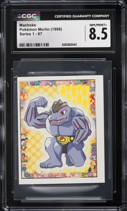 1998 Pokemon Merlin Series 1 Machoke #67 CGC 8.5 NM-MT+